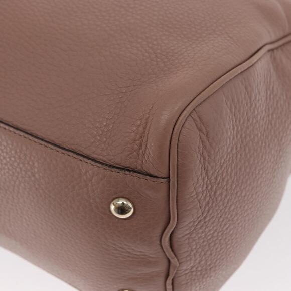 GUCCI Bamboo Hand Bag Leather 2way Pink Gold 353124 Auth ka1138 - Picture 10 of 16